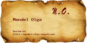 Mendel Olga névjegykártya